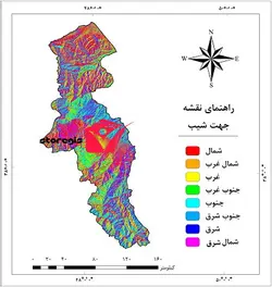 دانلود نقشه جهت شیب استان اردبیل خروجی GIS با کیفیت بالا