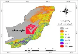 دانلود نقشه درصد شیب استان گلستان