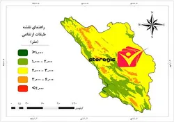 دانلود نقشه طبقات ارتفاعی استان چهارمحال و بختیاری