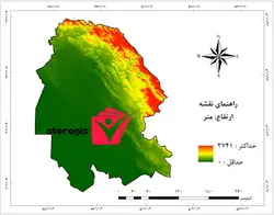 دانلود نقشه ارتفاع استان خوزستان خروجی GIS با کیفیت بالا