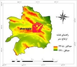 دانلود نقشه ارتفاع استان خراسان رضوی خروجی GIS با کیفیت بالا