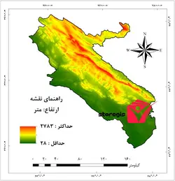 دانلود نقشه ارتفاع استان ایلام خروجی جی آی اس با کیفیت بالا