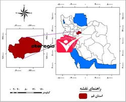 دانلود نقشه موقعیت جغرافیایی استان قم
