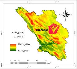 دانلود نقشه ارتفاع چهارمحال و بختیاری خروجی GIS با کیفیت بالا
