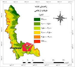 دانلود نقشه طبقات ارتفاعی استان آذربایجان غربی