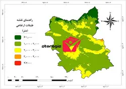 دانلود نقشه طبقات ارتفاعی استان آذربایجان شرقی