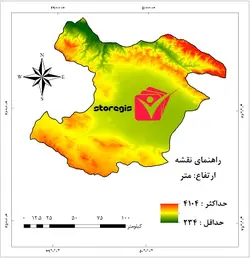 دانلود نقشه ارتفاع استان قزوین خروجی GIS با کیفیت بالا