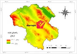 دانلود نقشه ارتفاع استان زنجان خروجی GIS با کیفیت بالا