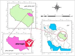 دانلود فایل موقعیت شهرستان درمیان