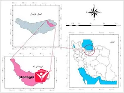 دانلود فایل موقعیت شهرستان نکا