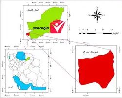 دانلود نقشه موقعیت شهرستان بندر گز