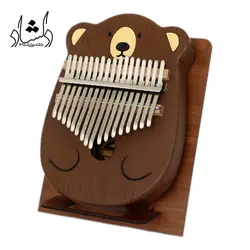 خرید و قیمت کالیمبا بلوط طرح خرس بهترین کیفیت و ارسال رایگان - دلشاد موزیک