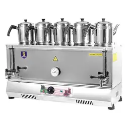 مشخصات، قیمت و خرید چای ساز صنعتی پنج قوری اتومات سلطان