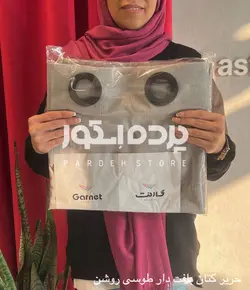 حریر کتان بافت دار طوسی روشن