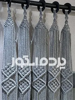 مکرومه 5 شاخه لوزی طوسی