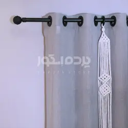 پرده آماده مکرومه تک پنل لوزی (کرم)