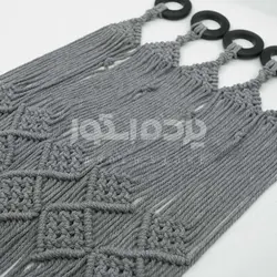 مکرومه 5 شاخه لوزی طوسی