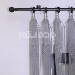 مکرومه 5 شاخه لوزی طوسی