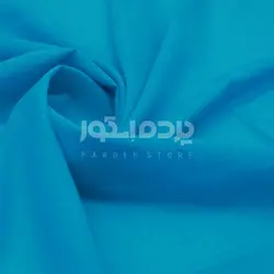 پرده آماده حریر بافت دار آبی