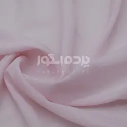 پرده آماده حریر بافت دار صورتی