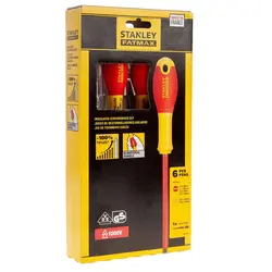 ست پیچ گوشتی عایق 1000 واتی استنلی مدل Stanley 0-65-443 FatMax