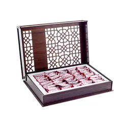 گز جعبه چوبی 42 درصد پسته | گز شاهکار