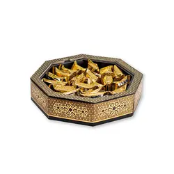 گز لقمه ای ۴۲ درصد پسته جعبه خاتم | گز شاهکار