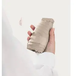 چتر جیبی رنگی ساده با کیف