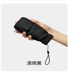 چتر جیبی رنگی ساده با کیف