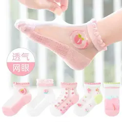 جوراب دخترانه شیشه ای هلو