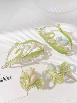 مجموعه گیره چفتی و دم اسبی گل لی لی(zaya)