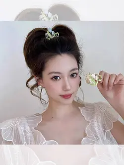 مجموعه گیره چفتی و دم اسبی گل لی لی(zaya)