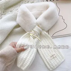 شال گردنی خزدار با دنباله بافت