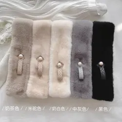 یقه شال تمام خز مرواریددار