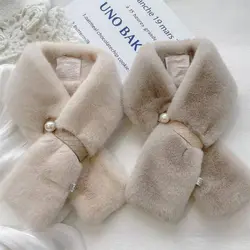 یقه شال تمام خز مرواریددار