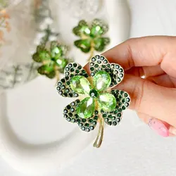 گلسینه شبدر تمام نگین و سنگ