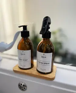 ست محلول پاش شیشه ای مدل زیر چوبی