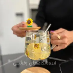 ماگ پیرکس طرح گل آفتابگردان