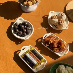 خرما خوری سرامیکی مدل گرد مایا 2 عددی