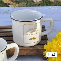 ماگ سرامیکی طرح سبیل و کراوات