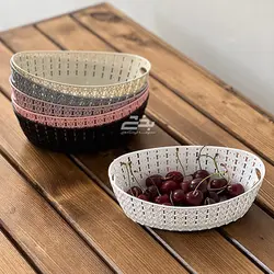 سبد نان و سبزي طرح بافت سايز 1 گلد