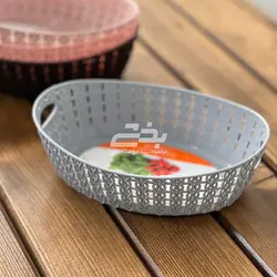 سبد نان و سبزي طرح بافت سايز 1 گلد