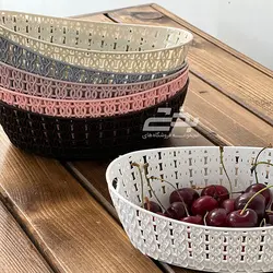 سبد نان و سبزي طرح بافت سايز 1 گلد