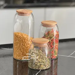 بانکه شیشه ای مدل درب چوبی مدل VIP سایز 1
