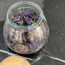 بانکه شیشه ای درب چوبی مدل مارمالاد سایز 2