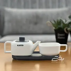 قوری و فنجان تک نفره رنگی وانسل