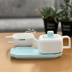 قوری و فنجان تک نفره رنگی وانسل