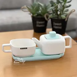 قوری و فنجان تک نفره رنگی وانسل