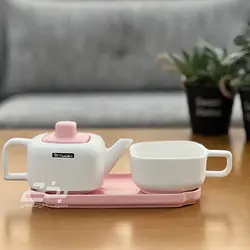 قوری و فنجان تک نفره رنگی وانسل