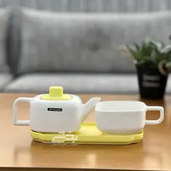 قوری و فنجان تک نفره رنگی وانسل